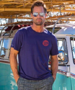 Around Kailua - Indigo Short Sleeve Pima T-Shirt -Crazy Shirts Sale Store 2012942 1A