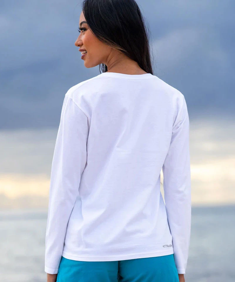 The Desert Getaway - White Long Sleeve Crewneck T-Shirt 3 The Desert Getaway - White Long Sleeve Crewneck T-Shirt - Image 3