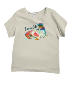 Rainbow Seal - Coconut Dyed Short Sleeve Scoop Neck T-Shirt