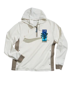 Joshua Nightfall - Natural/Gray Long Sleeve Longboard Hooded Tee