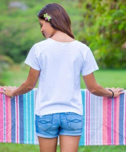 Paradise In Pink - White Short Sleeve Scoop Neck T-Shirt -Crazy Shirts Sale Store 2013327 1A