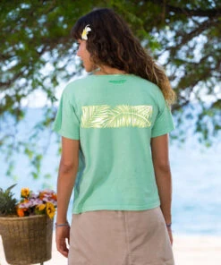 Honu Bliss - Key Lime Dyed Short Sleeve Scoop Neck T-Shirt -Crazy Shirts Sale Store 2013359 1A