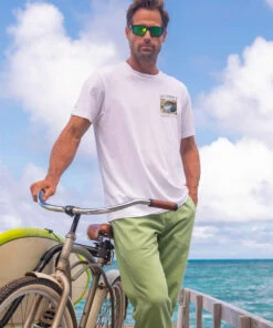 Volkswagen Cali Road Trip - White Short Sleeve Pima T-Shirt -Crazy Shirts Sale Store 2013431 1A