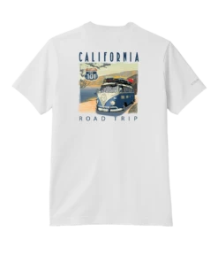 Volkswagen Cali Road Trip - White Short Sleeve Pima T-Shirt