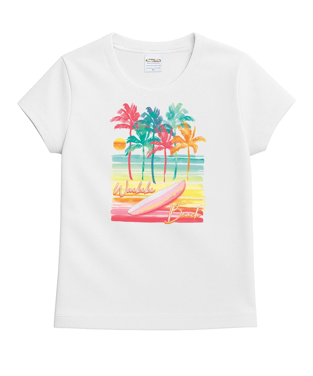 Surf Anywhere - White Short Sleeve Crewneck T-Shirt 1 Surf Anywhere - White Short Sleeve Crewneck T-Shirt