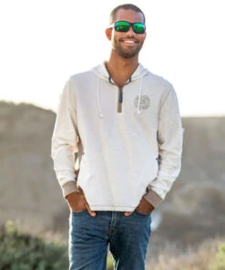 North Shore Surf Shack - Natural/Gray Long Sleeve Longboard Hooded Tee 6 North Shore Surf Shack - Natural/Gray Long Sleeve Longboard Hooded Tee -Crazy Shirts Sale Store 2013490 1A