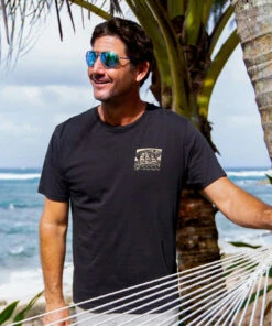 Bay Cruiser - Jet Black Short Sleeve Pima T-Shirt -Crazy Shirts Sale Store 2013555 1A