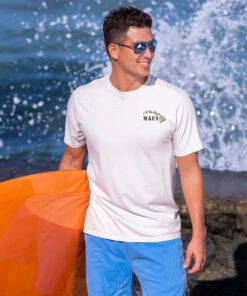 Destination Maui - Coconut Dyed Short Sleeve Crewneck T-Shirt -Crazy Shirts Sale Store 2013646 1A