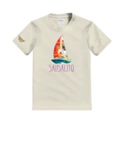 Rainbow In A Sail - Coconut Dyed Short Sleeve Crewneck T-Shirt