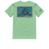 Tribal Petro Honu - Key Lime Dyed Short Sleeve Crewneck T-Shirt