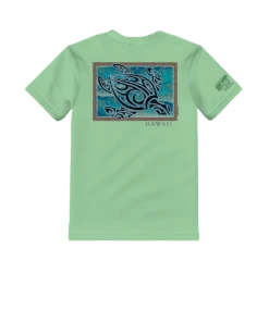 Tribal Petro Honu - Key Lime Dyed Short Sleeve Crewneck T-Shirt