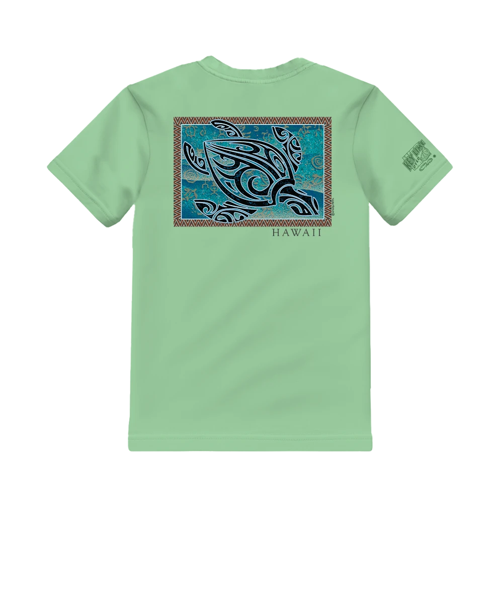 Tribal Petro Honu - Key Lime Dyed Short Sleeve Crewneck T-Shirt 1 Tribal Petro Honu - Key Lime Dyed Short Sleeve Crewneck T-Shirt