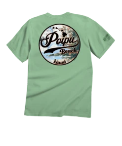 Poipu Beach Cruisin - Key Lime Dyed Short Sleeve Crewneck T-Shirt