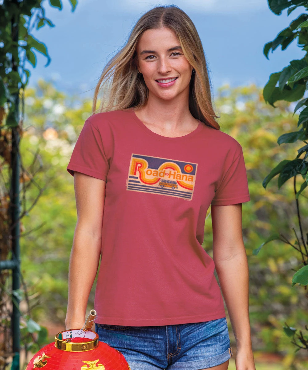 Volkswagen Hana Cruisin - Paradise Red Dyed Short Sleeve Crewneck T-Shirt 2 Volkswagen Hana Cruisin - Paradise Red Dyed Short Sleeve Crewneck T-Shirt - Image 2