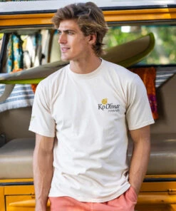 Koolina Waterfall 12 - Coconut Dyed Short Sleeve Crewneck T-Shirt -Crazy Shirts Sale Store 2013933 1A