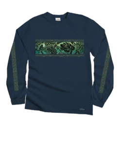 Rainforest Pua - Navy Long Sleeve Crewneck T-Shirt