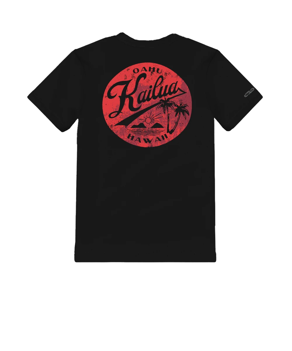 Around Kailua - Black Short Sleeve Crewneck T-Shirt 1 Around Kailua - Black Short Sleeve Crewneck T-Shirt