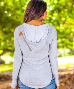 Laguna Beach Retro - White Gray Heather Long Sleeve Harmony Hooded T 6 Laguna Beach Retro - White Gray Heather Long Sleeve Harmony Hooded T -Crazy Shirts Sale Store 2014256 1A