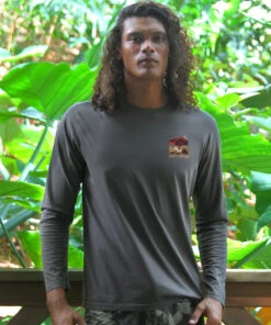 Desert Retreat - Smoke Long Sleeve Pima T-Shirt -Crazy Shirts Sale Store 2014257 1A