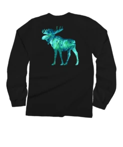 Mooooose - Black Long Sleeve Crewneck T-Shirt