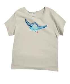 Wyland® Sea Turtle Brushed - Coconut Dyed Short Sleeve Scoop Neck T-Shirt