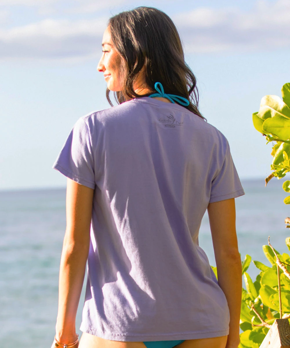 Hanalei Dream - Lavender Dyed Short Sleeve Crewneck T-Shirt 3 Hanalei Dream - Lavender Dyed Short Sleeve Crewneck T-Shirt - Image 3
