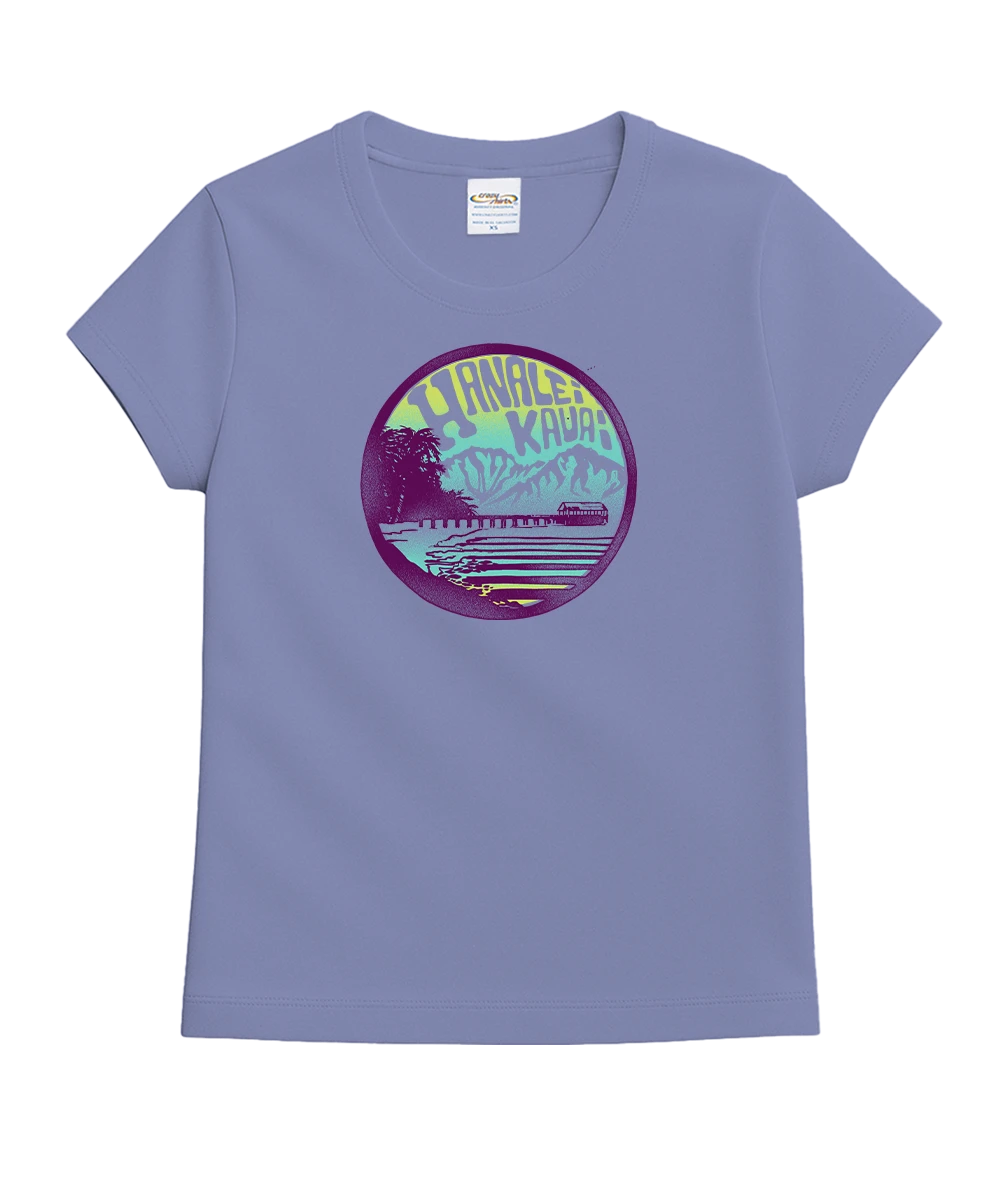 Hanalei Dream - Lavender Dyed Short Sleeve Crewneck T-Shirt 1 Hanalei Dream - Lavender Dyed Short Sleeve Crewneck T-Shirt