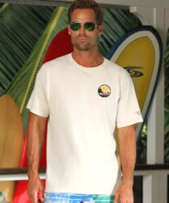 Hanalei Dream - Coconut Dyed Short Sleeve Crewneck T-Shirt -Crazy Shirts Sale Store 2015125 1A