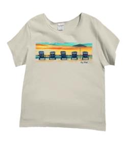 Sunset Chairs - Coconut Dyed Short Sleeve Scoop Neck T-Shirt