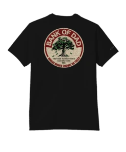 Bank Of Dad Trees - Jet Black Short Sleeve Pima T-Shirt