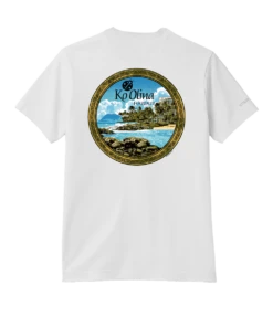 Koolina Lazy Lagoon Afternoon - White Short Sleeve Pima T-Shirt