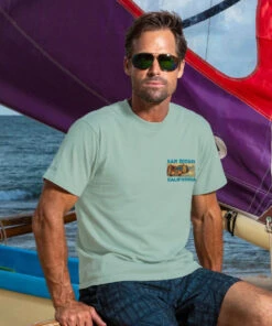 Surf View Vintage - Seaglass Short Sleeve Crewneck T-Shirt -Crazy Shirts Sale Store 2015742 1A