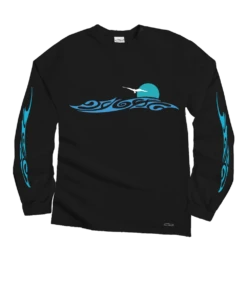 Kai Nui Offshore - Black Long Sleeve Crewneck T-Shirt