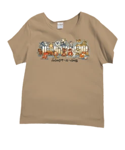 Picket Fence Pooches - Kona Coffee Dyed Short Sleeve Scoop Neck T-Shirt