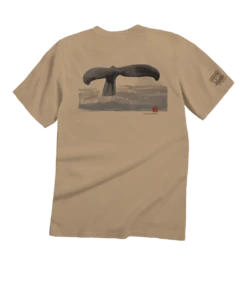 Wyland® Whale Tail Brushed - Kona Coffee Dyed Short Sleeve Crewneck T-Shirt