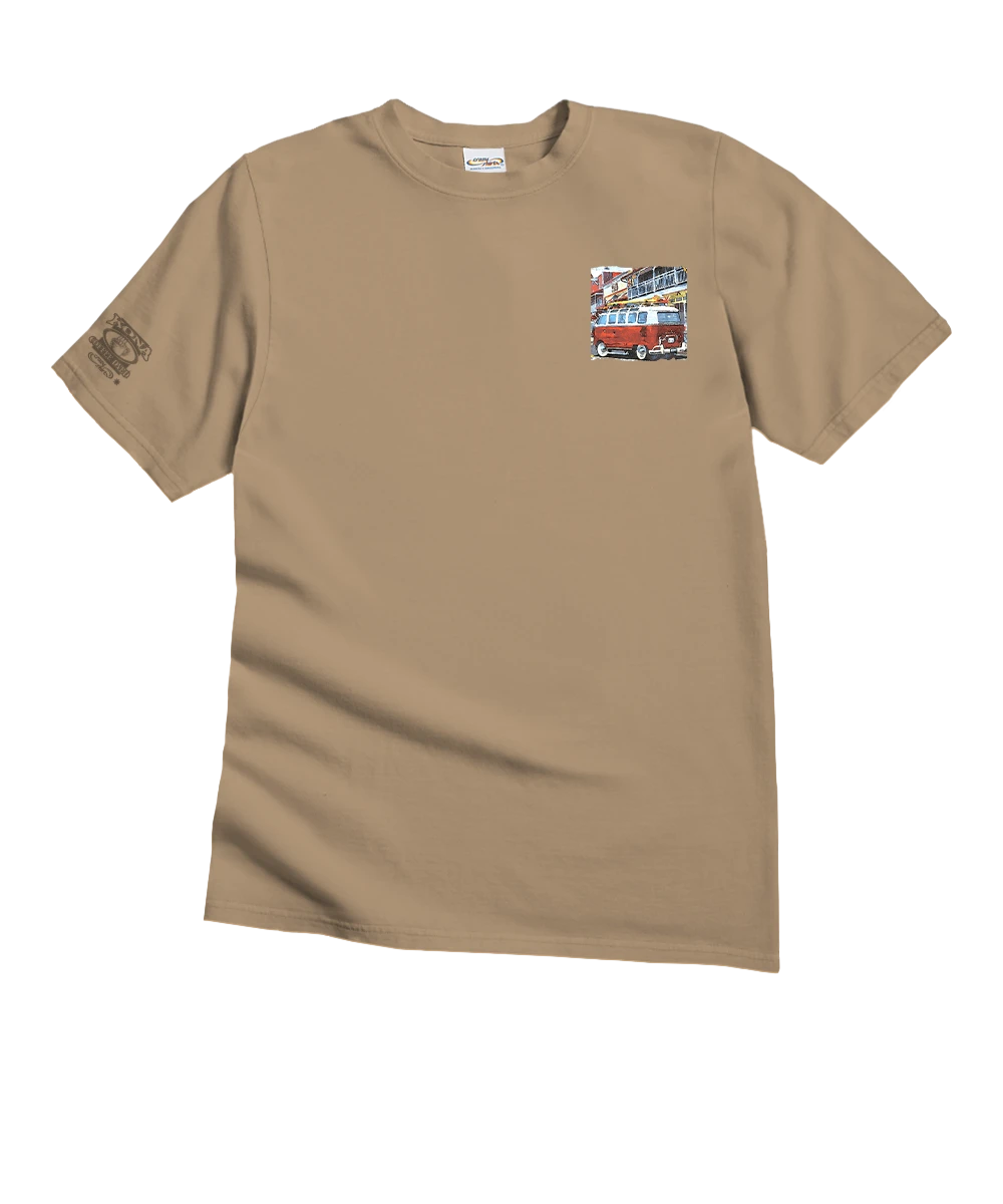 Volkswagen Van Lahaina - Kona Coffee Dyed Short Sleeve Crewneck T-Shirt 4 Volkswagen Van Lahaina - Kona Coffee Dyed Short Sleeve Crewneck T-Shirt - Image 4