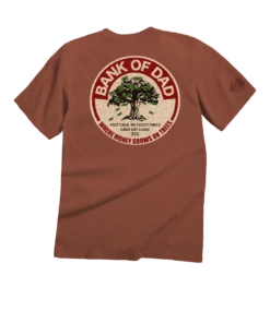 Bank Of Dad Trees - Chile Dyed Short Sleeve Crewneck T-Shirt