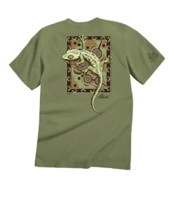 Gecko Mosaic - Hemp Dyed Short Sleeve Crewneck T-Shirt