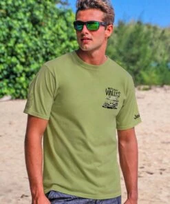 Jeep® Wipeout Willys - Hemp Dyed Short Sleeve Crewneck T-Shirt -Crazy Shirts Sale Store 2016105 1A