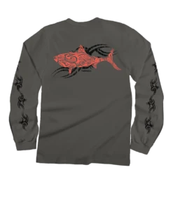 Red Shark - Crater Dyed® Long Sleeve Crewneck T-Shirt
