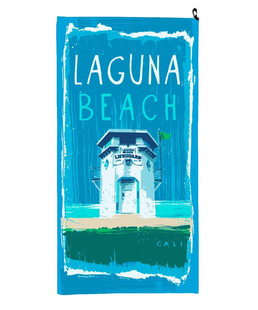 Laguna Paint - Microfiber Beach Towel 1 Laguna Paint - Microfiber Beach Towel