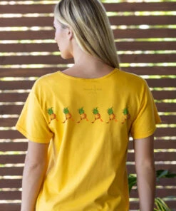 Pineapple Run - Pineapple Dyed Short Sleeve Scoop Neck T-Shirt 6 Pineapple Run - Pineapple Dyed Short Sleeve Scoop Neck T-Shirt -Crazy Shirts Sale Store 2016512 1A