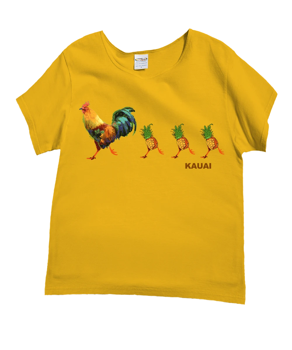 Pineapple Run - Pineapple Dyed Short Sleeve Scoop Neck T-Shirt 1 Pineapple Run - Pineapple Dyed Short Sleeve Scoop Neck T-Shirt