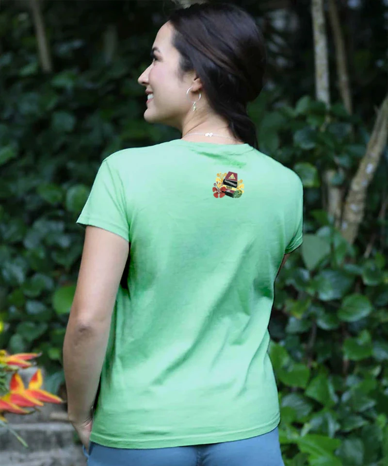 Key West Buoy Hibiscus - Key Lime Dyed Short Sleeve Crewneck T-Shirt 3 Key West Buoy Hibiscus - Key Lime Dyed Short Sleeve Crewneck T-Shirt - Image 3