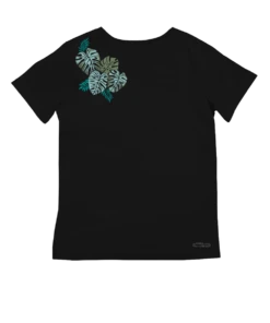 Misty Monstera - Jet Black Short Sleeve Pima V-Neck T-Shirt 7 Misty Monstera - Jet Black Short Sleeve Pima V-Neck T-Shirt -Crazy Shirts Sale Store 2016638 1A