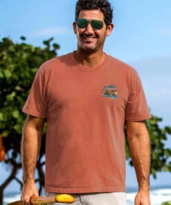 Laguna Beach Woody - Chile Dyed Short Sleeve Crewneck T-Shirt 6 Laguna Beach Woody - Chile Dyed Short Sleeve Crewneck T-Shirt -Crazy Shirts Sale Store 2016671 1A