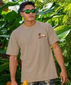 Las Vegas Postcard - Kona Coffee Dyed Short Sleeve Crewneck T-Shirt -Crazy Shirts Sale Store 2016717 1A