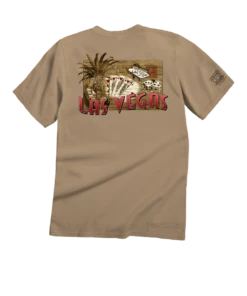 Las Vegas Postcard - Kona Coffee Dyed Short Sleeve Crewneck T-Shirt