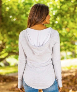 Sausalito Seals Sketch - White Gray Heather Long Sleeve Harmony Hooded T -Crazy Shirts Sale Store 2016730 1A