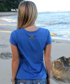 Splatter Bear - Sapphire Short Sleeve Pima T-Shirt -Crazy Shirts Sale Store 2016740 1A